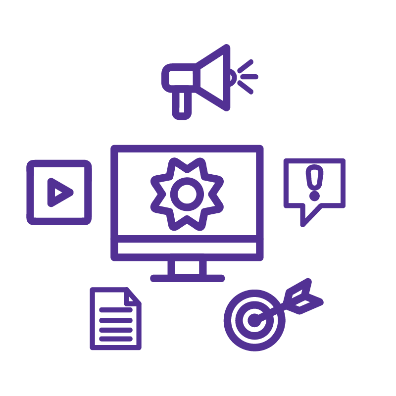 Computadora con iconos de publicidad